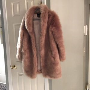EXPRESS Faux Fur Coat Small
